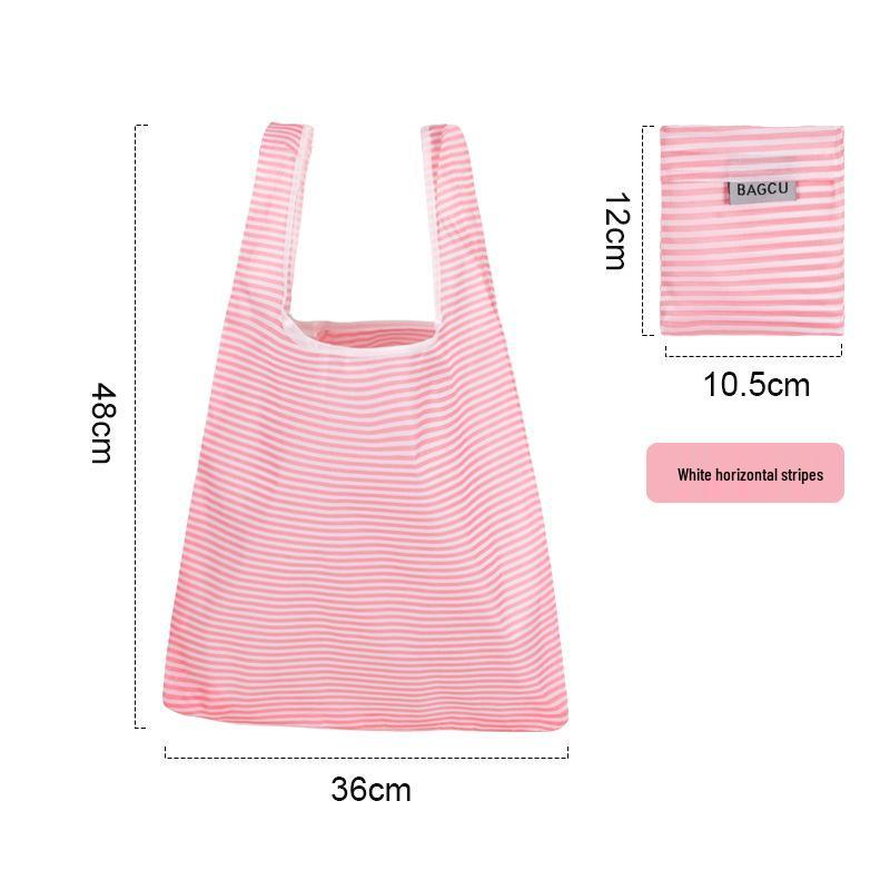 Eco-Friendly Foldable Tote Bag with Logo - Large, Portable, Storable, In Stock