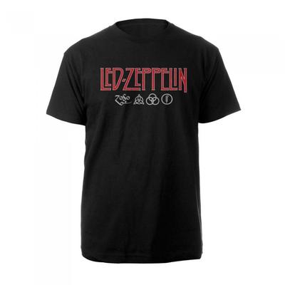 Led Zeppelin Unisex-Erwachsene Symbols Logo T-Shirt