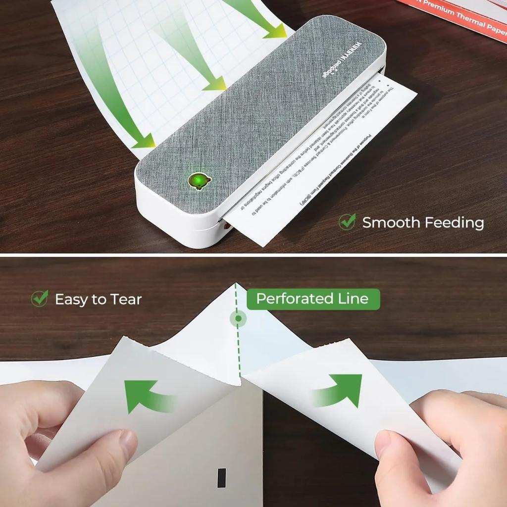 A4 Thermal Paper Printer Paper for A4 Portable Printer,For M08F-Letter, M08F M832,M833, M834,M835, 8.27"×11.69” Size, 100 Sheets