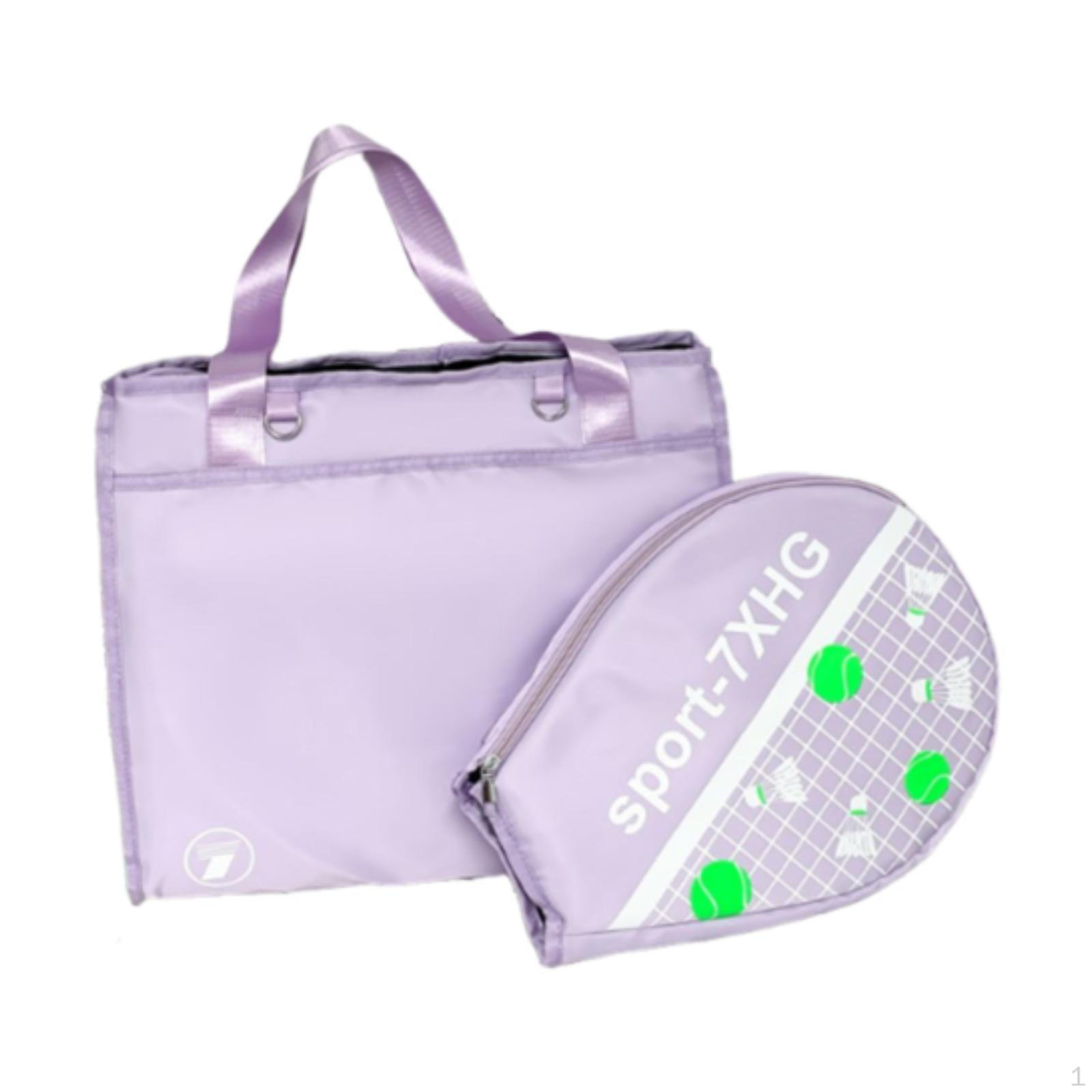 

Сумка для бадминтона для переноски ракеток, многоцелевая, большой вместимости, для фитнеса, тоут для теннисных ракеток фиолетовый