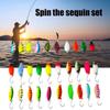10Pcs Fishing Spinner Swimbaits Set for Saltwater and Saltwater Sequins Lures Set Spoon Steel Treble Hook Spinner Baits