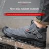 Men's Safety Shoes Steel Toe Soft Soled Male Sneakers Lightweight Breathable Working Shoes with Protection Indestructible Women