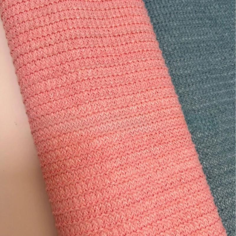 1 Yard PP Raffia Gewebter Stoff Atmungsaktiv Umweltfreundlich PP Stroh Handstrickmaterial Handgefertigt DIY Strand Stroh Handtaschenmaterial