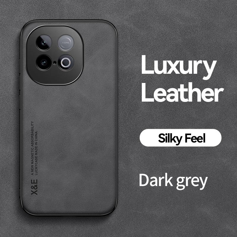 KEYSION Luxury Retro Case for IQOO Z10 Turbo 5G Soft Silicone+PC PU Leather Shockproof Phone Back Cover for IQOO Z10 Turbo Pro