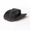 raffia Cowboy straw hat 9cm Brim  sunshade vacation  hand-woven crochet men and women beach sun protection western cowboy hats