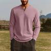 Men's V-neck Long-sleeved Top Is Casual