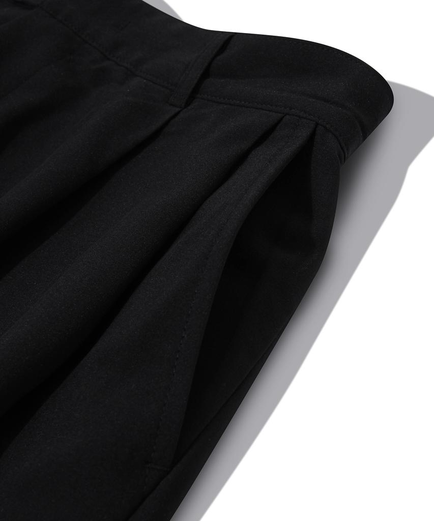 DIAMOND LAYLA Two-Tuck Wide Banding Slacks P14 Black