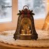 Herz Hängendes Andenken Geschenk Weihnachts Dorf Unendlichkeit Glocke Schmuckstück, Vintage Leuchtend Drehend Schnee Szene Dekor Dekorativ mit Schleife Engel Kranz