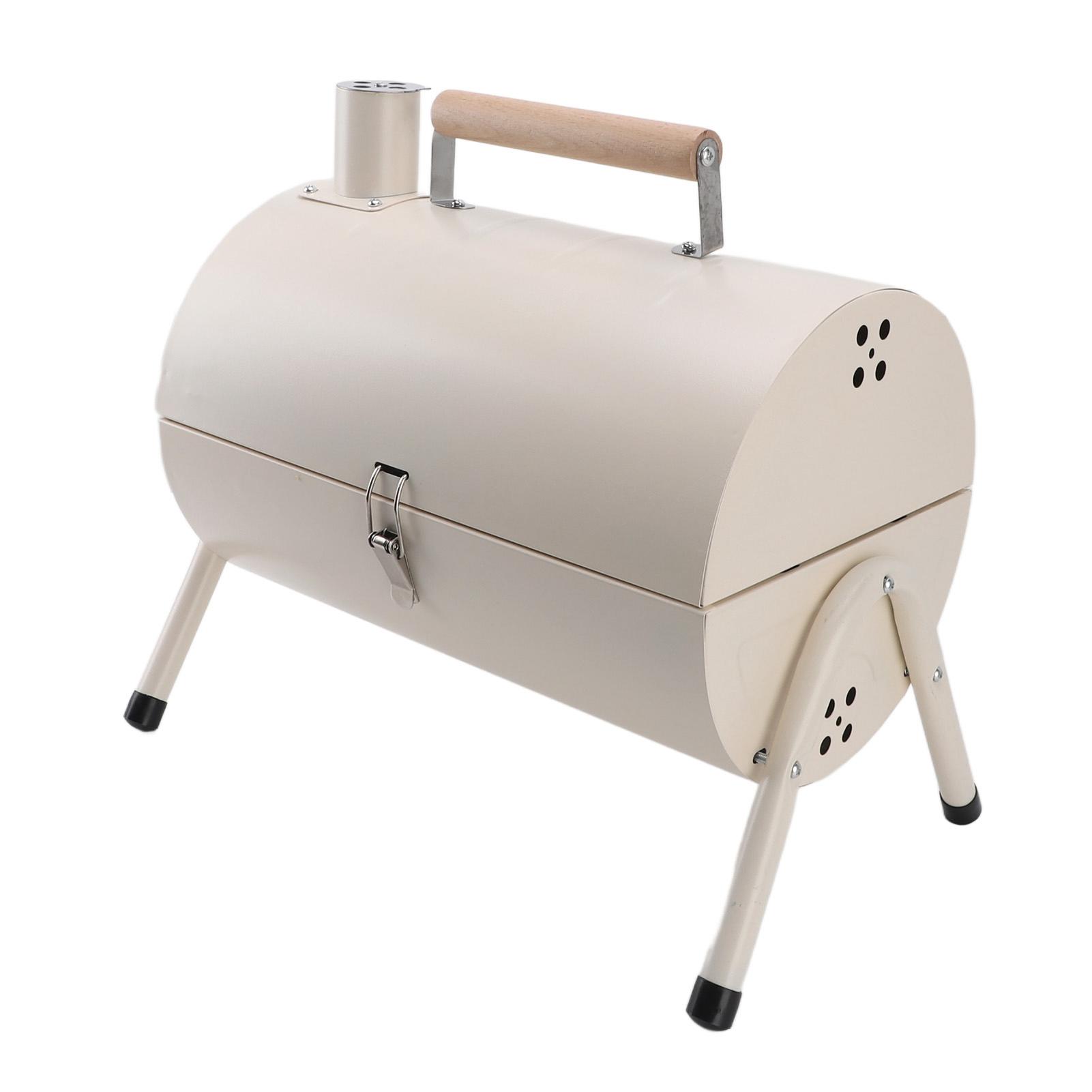 Double Sided Portable Charcoal Grill Multifunction Outdoor Charcoal Barbecue Stove with Chimney for Camping Picnic