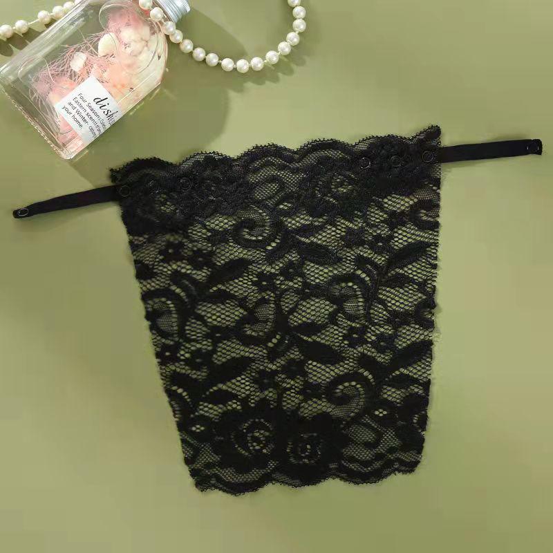 Women's Seamless Strapless Lace-Trim Base Layer with Chest Pad