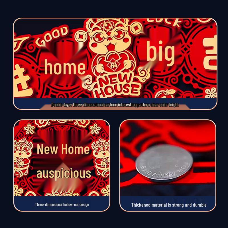 Housewarming Magnetic Door Couplets - New Home Ceremony Decor & Moving-In Gift Sticker