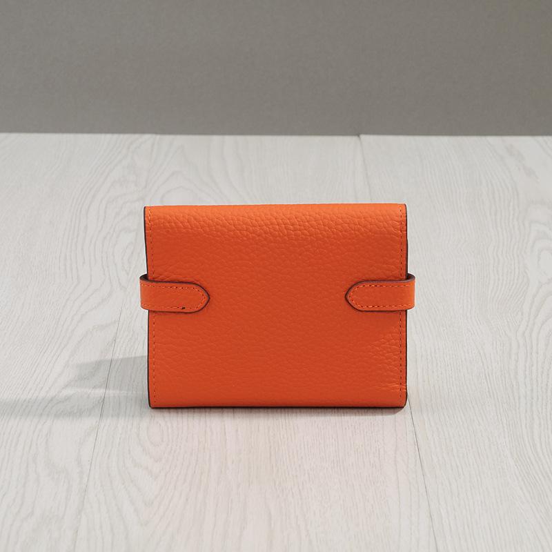 Portofel Nou din Piele de Vacă 2025 Portofel Scurt pentru Femei Multifuncțional Pliabil cu Trei Pliuri Geantă pentru Carduri Piele