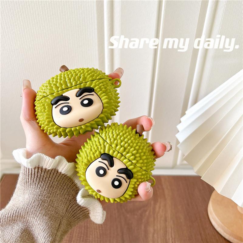 For Airpods 4 Case 2024,Durian Boy 3D Cartoon Anime Silicone Earphone Cover For Airpod 4 Case/Airpods Pro 2 Case Kids Boys Girls