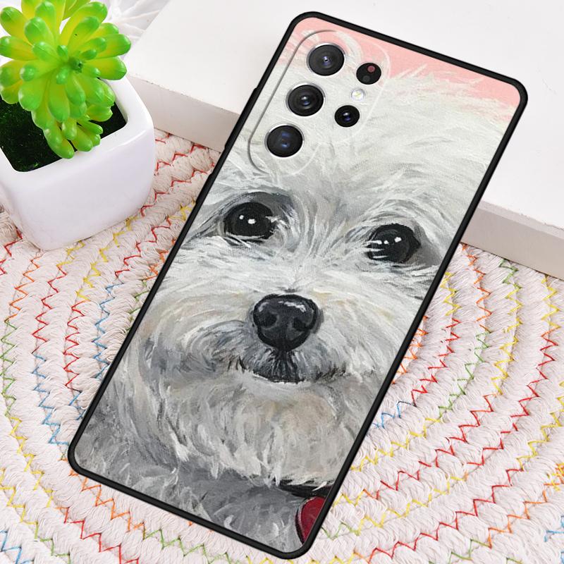 Bichon Frisé Hund Welpe Handyhülle für Samsung Galaxy note 10 pro S26 Ultra S23 S24 FE S25 S21 S22 PLUS stoßfeste Hülle