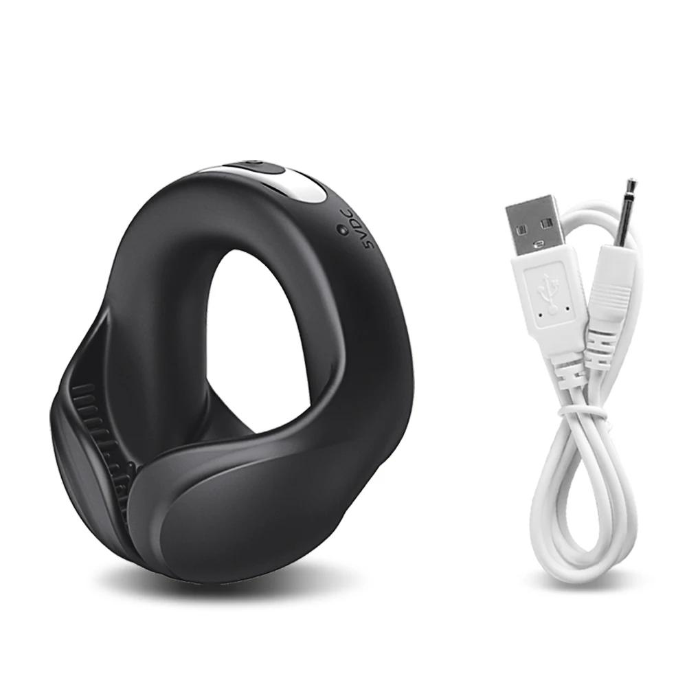 Remote Control Cock Ring for Men Penis Vibrator Male Ejaculation Delay Testicles Perineum Stimulator Massage Sex Toy for Couples