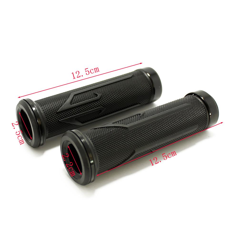 Black 7/8" 22mm Motorcycle Hand Grips Handle Rubber Gel Universal for Honda Kawasaki Yamaha Suzuki Ducati Aprilia