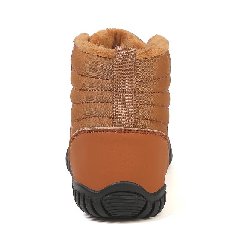 Winter Snow Boots Women's Plush Cotton Shoes Men High-top Short Boots Warm Hiking Shoes Non-slip