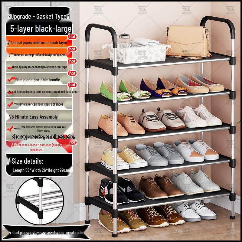Slim Multi-Tier Shoe Rack for Entryway or Dorm