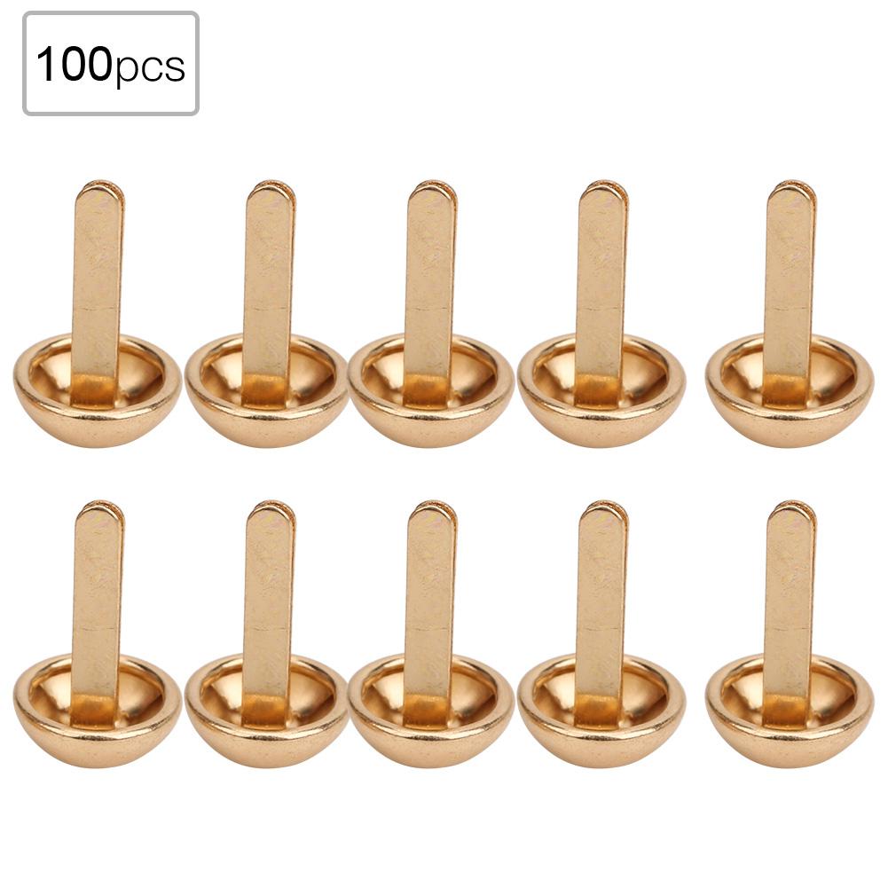 100 Pcs Mushroom shaped Decoration Rivets DIY Accessories for Bags Shoes Hats Clothes(10mm Gold )