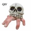 Simulated Bone Texture Decor Skull Finger Ornament, Resin Carving Halloween Decoration, Lifelike Horror Party Decoration Scary Dark