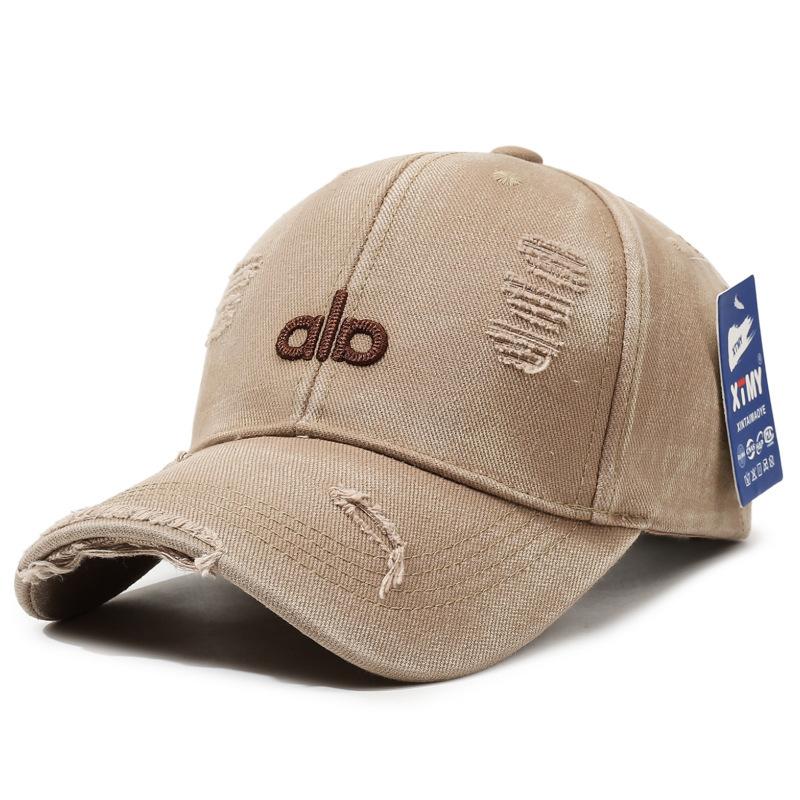 Distressed Baseball Cap Women Unisex Trendy Embroidered Letter Sun Visor Dad Hat