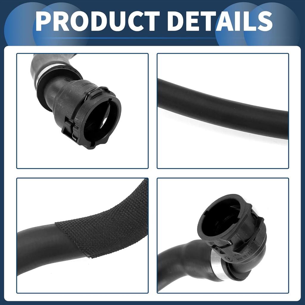 Radiator Hose Heater Hose No.17123422785 for BMW X3 2007-2010 3.0L L6 Black Rubber 1 Pc Coolant Pipe Good Sealing