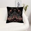 Pc Witchy Moth Floral Print Pillow Cover Vintage Botanical Cushion Case for Sofa Living Room Bedroom Office