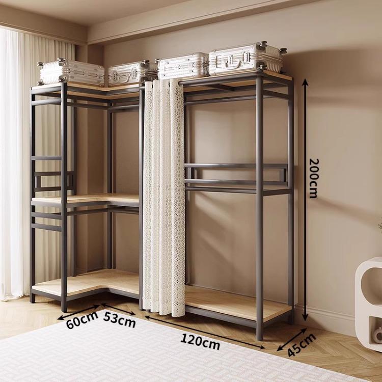 Vertical Metal Corner Coat Rack for Bedroom or Entrance