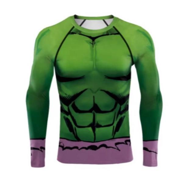 Spring and Autumn Round Neck 3D Muscle Printed Top Fashionable Casual Long Sleeved Men's T-shirts
