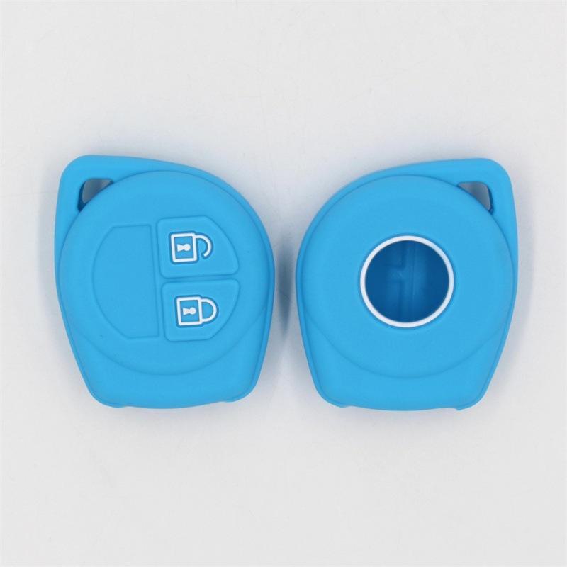 Silicone Key Bag for Suzuki SX4 2 Button Car Key - Perfect Fit for New Alto Swift, Protective Shell