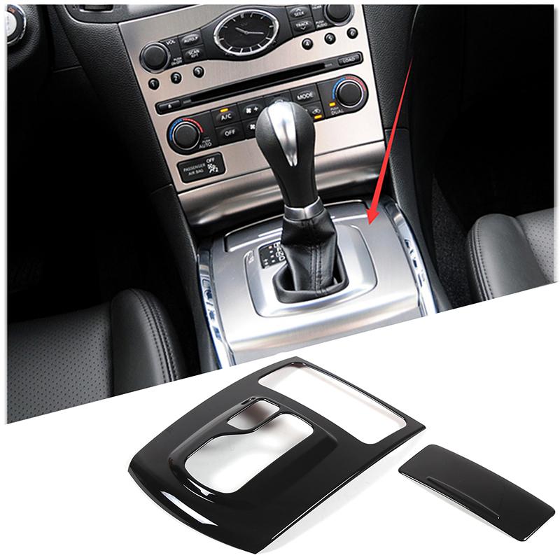 ABS Black For Infiniti G25 G37 2007-2013 Car Center Control Gear Shift Panel Steering Wheel Trim Sticker Car Accessories