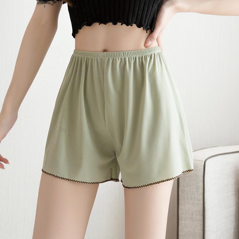 Women's Plus Size High Elasticity Ice Silk Safety Shorts - Anti-Exposure, Wearable Outdoors, Lightweight & Comfortable