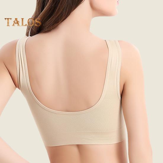 Seamless Sports Bras for Women Large Size Wireless Brassiere Tank Top with Removable Pads Stretchy Yoga Bra