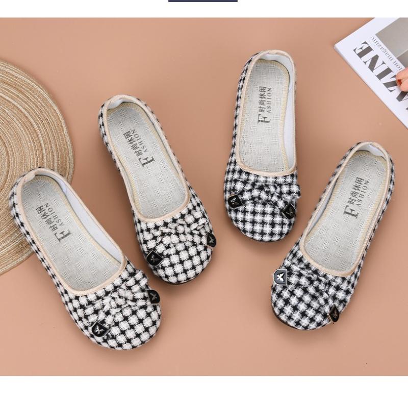 2025 New Canvas Shoes Lightweight Fashionable Women's Shoes Flat Black Work Loafers Autumn High-quality Casual Shoes for Women