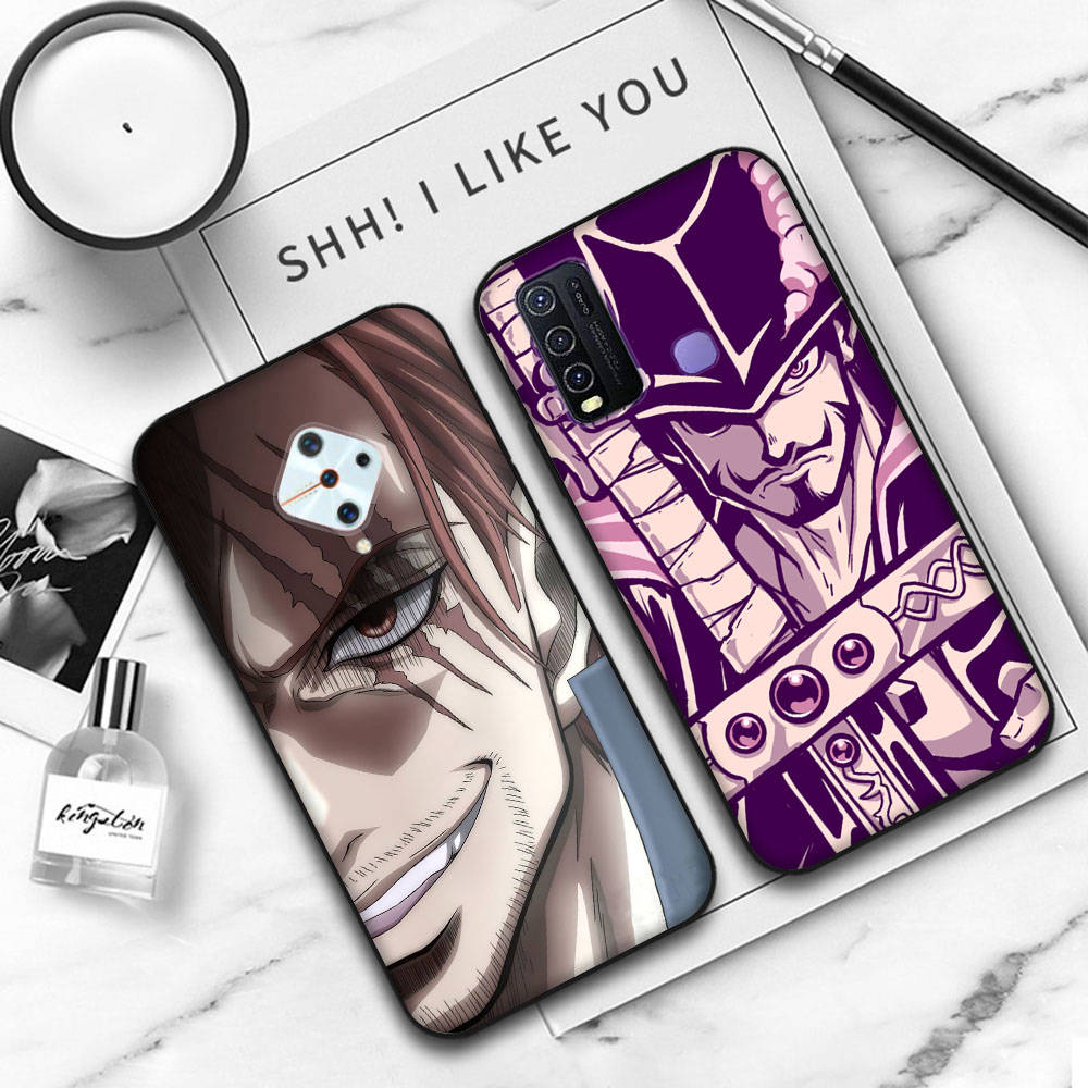 JW59 One Piece Anime Black Soft Case for Samsung Note 20 Lite S24 Ultra S23 A03 A05 A06 A11 A71 A15 A16 A13 A24 A25 A33 A52 A53 A50 M55 M35 Plus