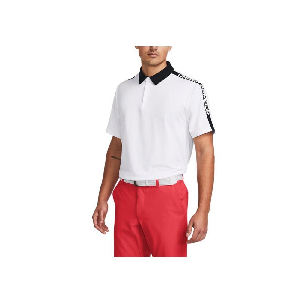 Under Armour Playoff 3.0 Letter Print Golf Short Sleeve Polo Men Polo White 1383153-100