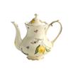 3pcs/set Vintage Coffee Cup Set,Tea Service - 2 Tea Cups, 1 Tea Pot,afternoon Tea, Lemon Butterfly Decorative CeramicTea Cups and Saucer for Home