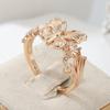 Klassischer handgeschnitzter Schmetterling Damenring Kreativität Goldfarbenes Metall Geometrie Tägliches Tragen Party Schmuck Jahrestagsgeschenk