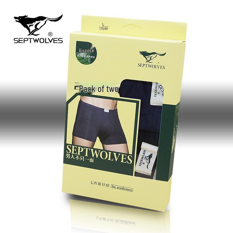 

Мужские модальные боксеры-брифы Seven Wolves - Средняя посадка, Однотонные, 2 штуки XL