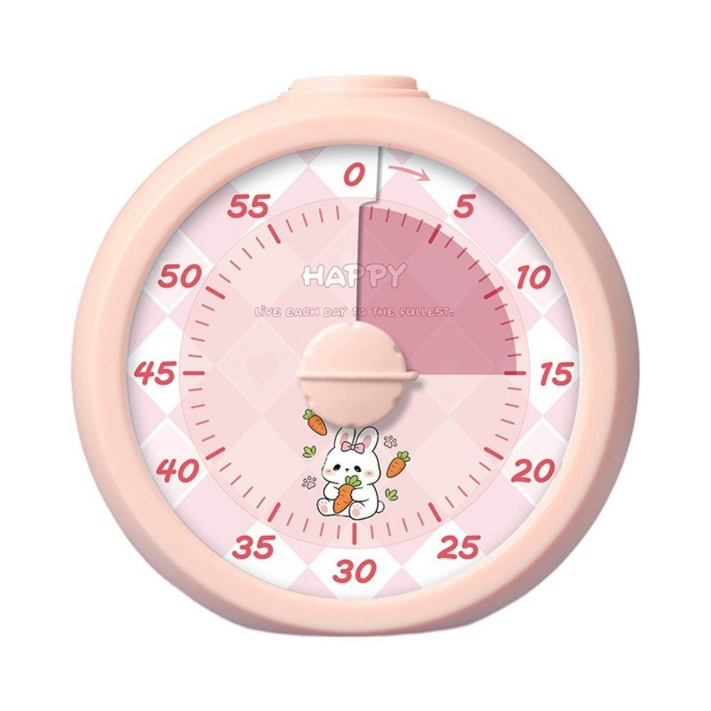 Silent Operation Countdown Alarm Clock Portable Kitchen Timer Student Timer Visual Timer Cooking розовый
