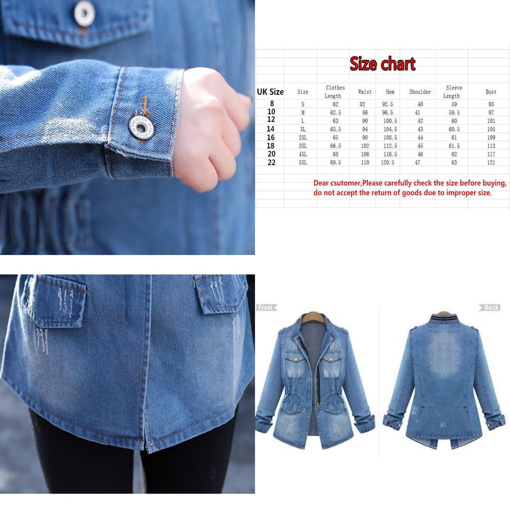 Premium Quality Plus Size Casual Women's Denim Jacket With Classic Timeless Design