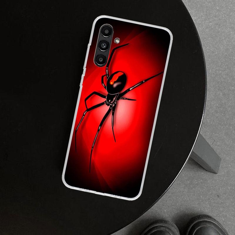 Black Widow Spider Insect Phone Case Cover for Samsung Galaxy A17 A16 A26 A36 A56 A57 A37 A15 A25 A35 A55 A14 A24 A34 A54 A13 A2