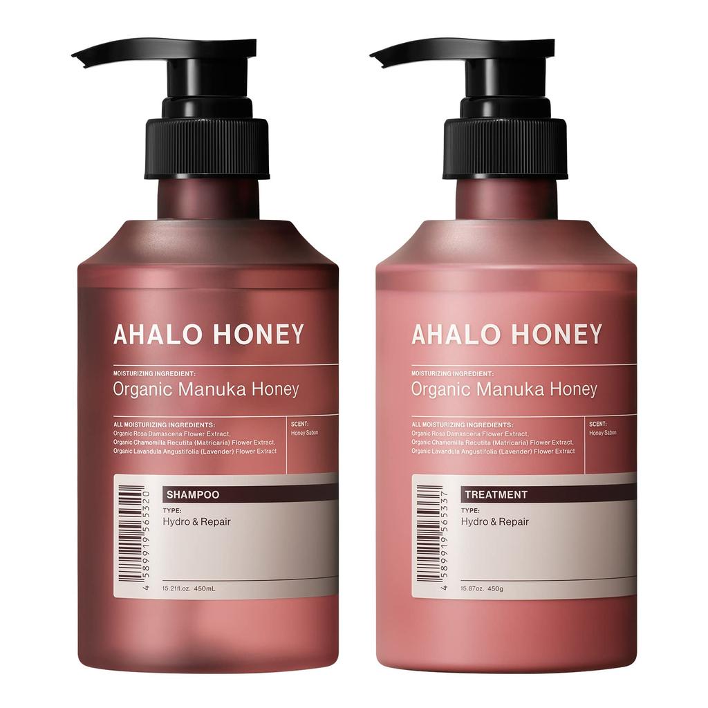 Ahalo Honey Hydro Repair Gentle Shampoo Hair Treatment Set & & (450mL each)