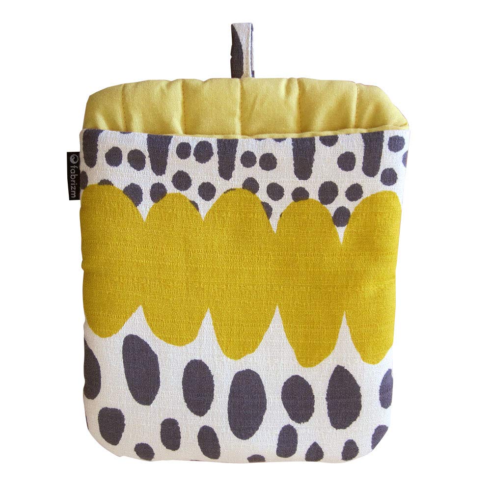 

fabrizm Japanese-made trivet mitt, vanilla and mikado yellow, 1179-ye-ye