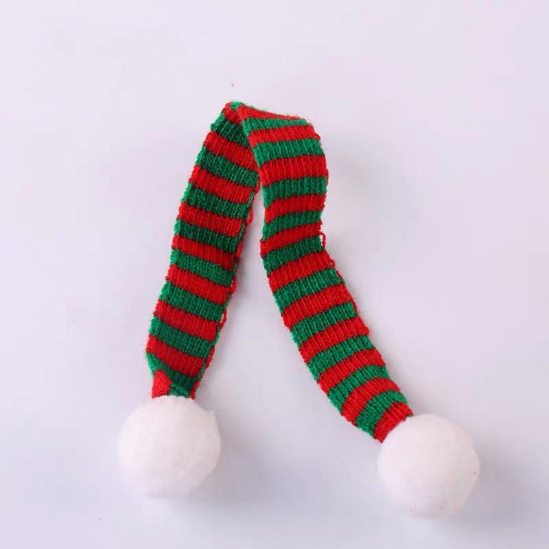 Handmade Red Wool Christmas Hat & Scarf Baking Decoration DIY Accessory