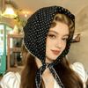 Elegant Polka Dot Headscarf Stylish black white headwear fashionable simple versatile spring summer multi-functional accessory
