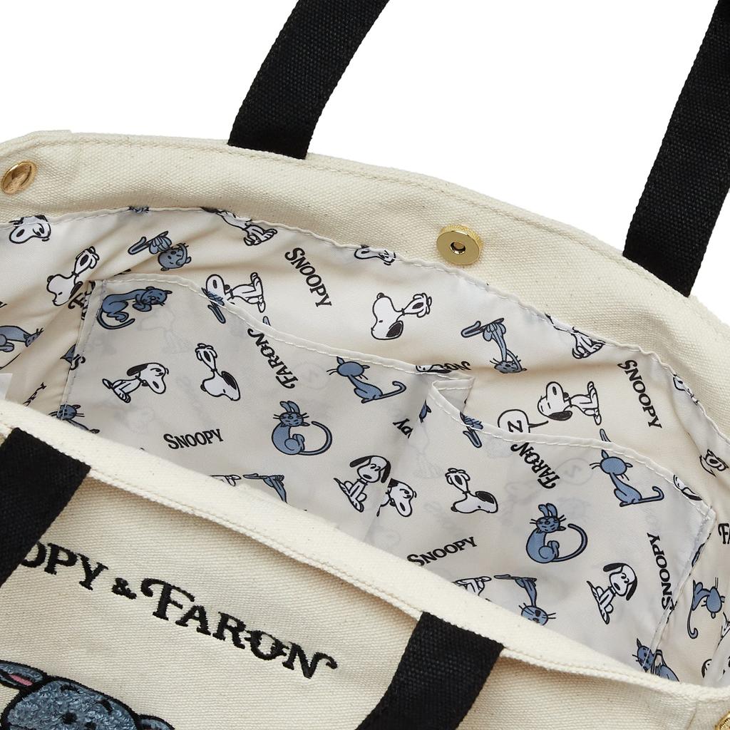 Snoopy Side Button Mini Tote Bag Canvas Bag PEANUTS PN109 Snoopy Furlong [Siffle] Women's &