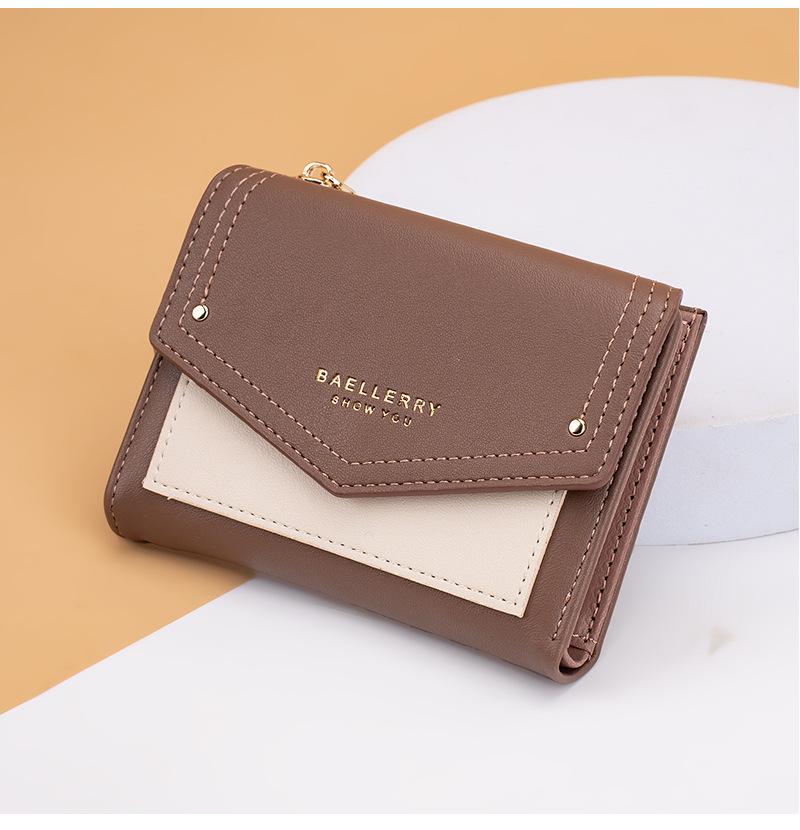 Baellerry Women's Short Wallet All Match Casual Zipper Coin Purse Multi-Card Holder