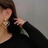 925 Silver Baroque Pearl Twist Heart Stud Earrings for Women
