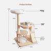 Dienmern Solid Wood Multi-Layer Cat Tree with Condo